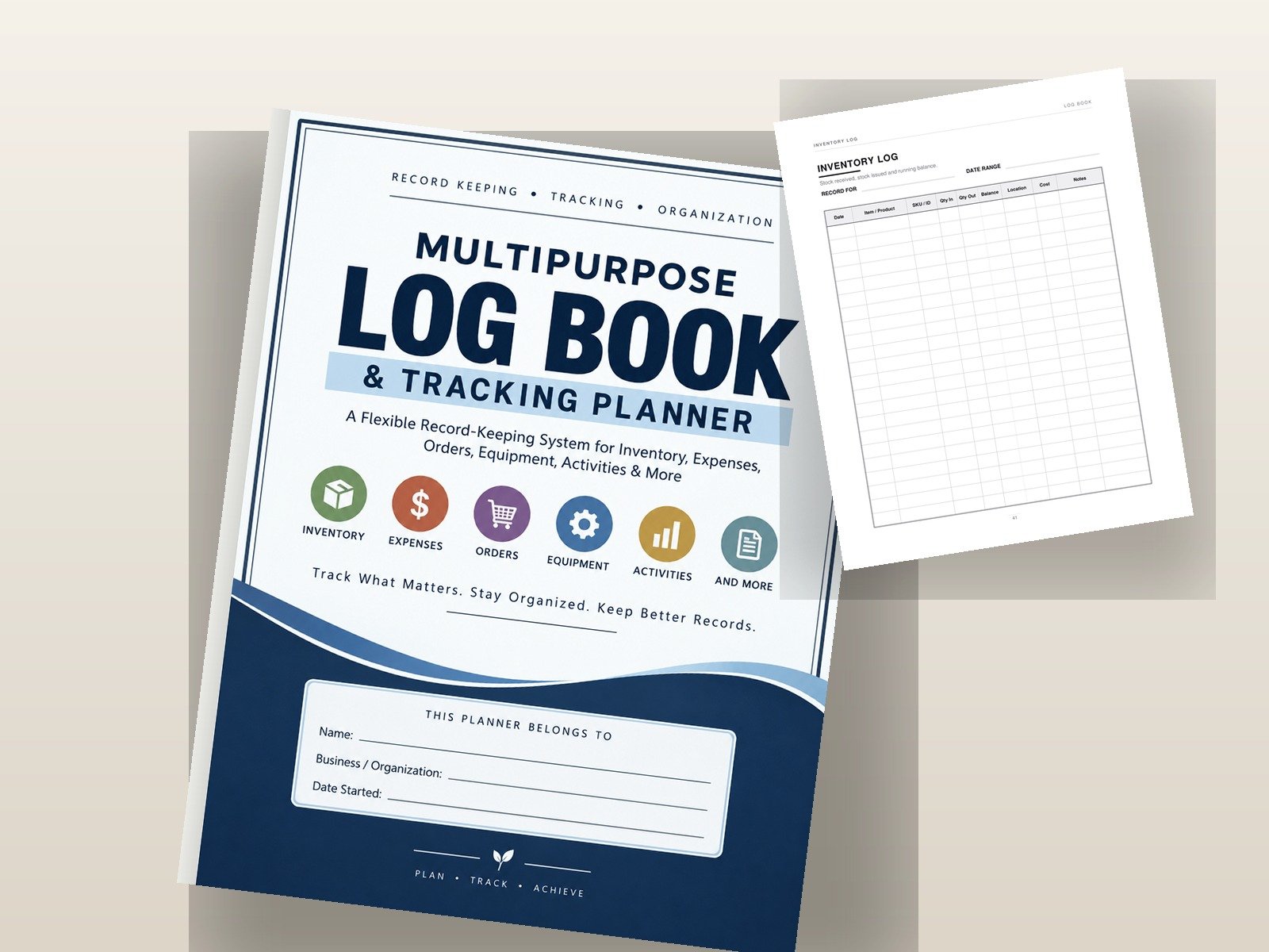 Multipurpose Log Book workspace
