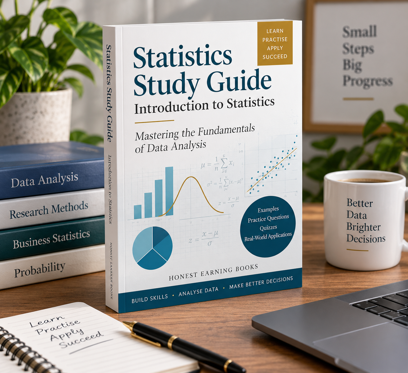 Statistics Study Guide book mockup