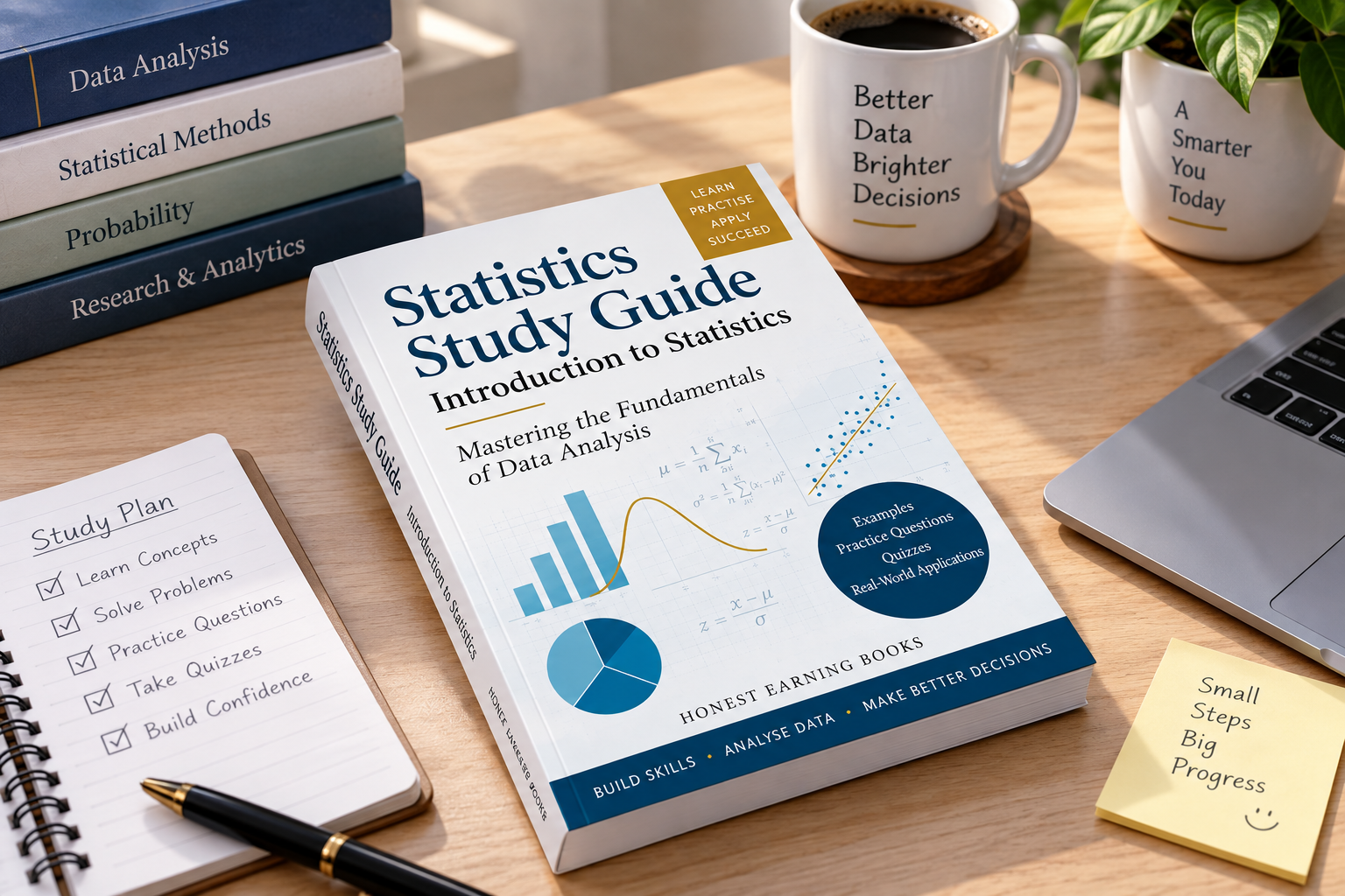 Statistics Study Guide desk workspace
