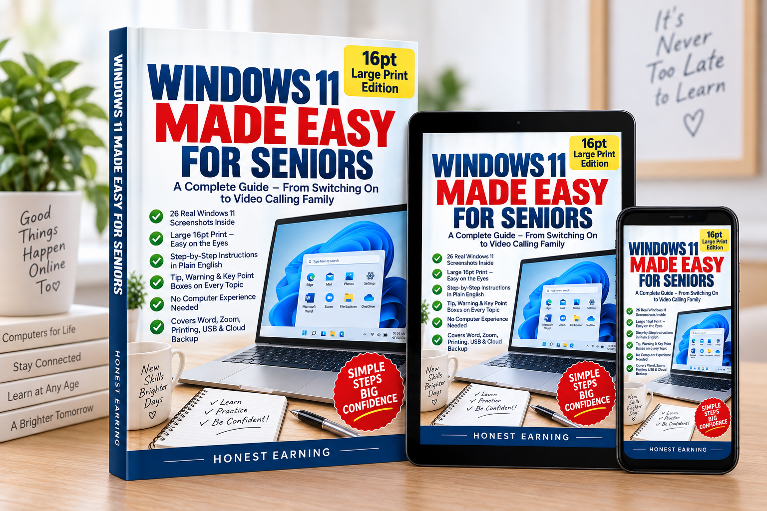 Windows 11 Made Easy for Seniors book mockup