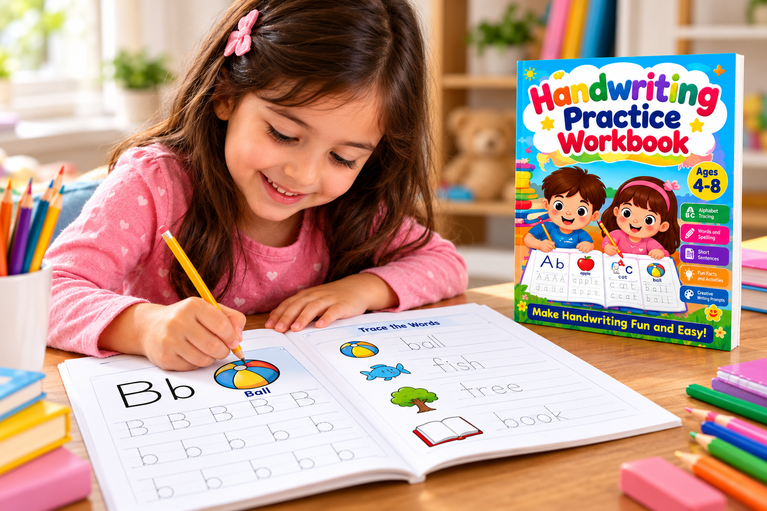 Handwriting Practice Workbook front cover