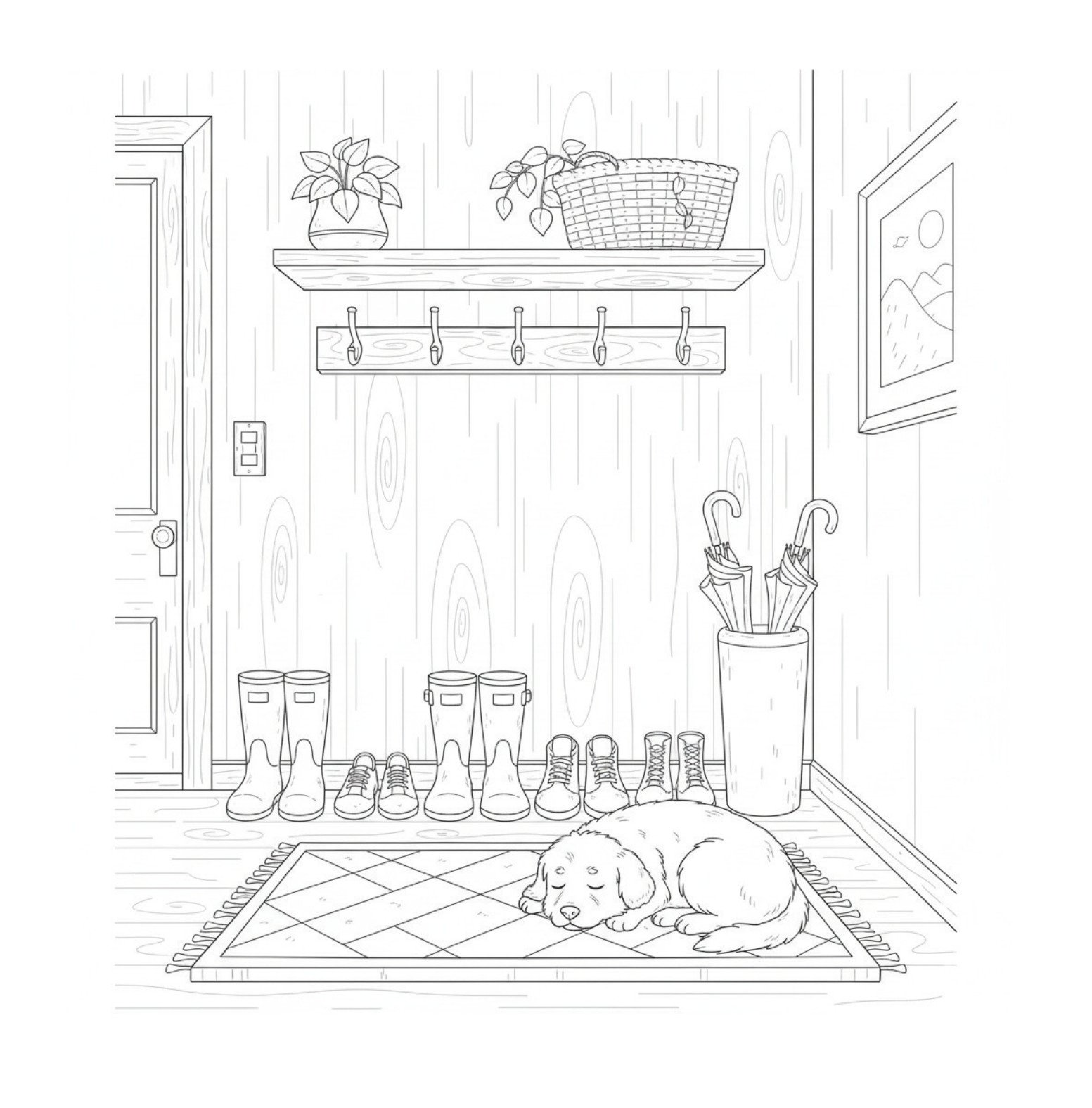 Cozy Dreams Coloring Book sample page