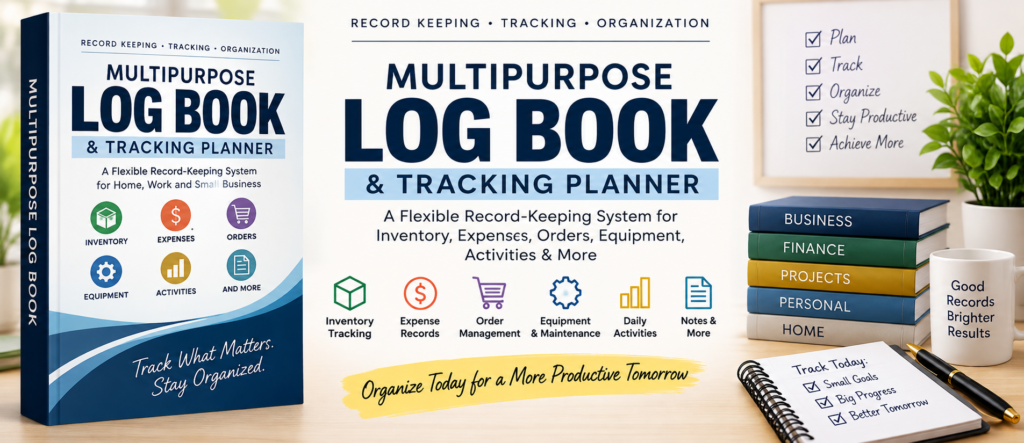 Multipurpose Log Book Tracking Planner