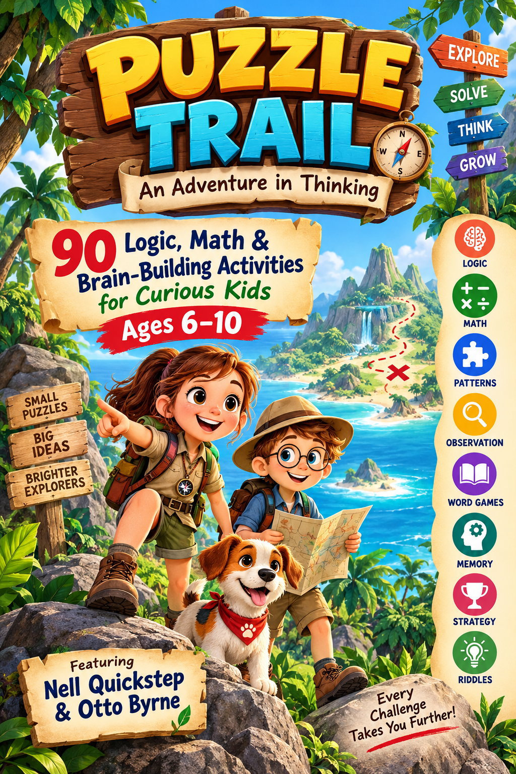 Puzzle Trail: 90 Logic, Math & Brain-Building Activities for Curious Kids Ages 6–10 1 Puzzle Trail An Adventure in Thinking