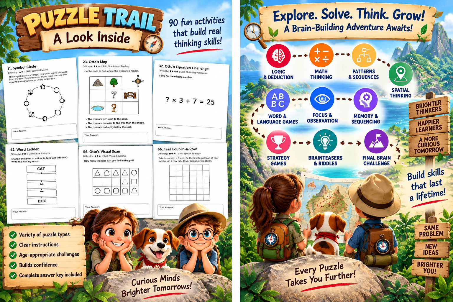 Puzzle Trail: 90 Logic, Math & Brain-Building Activities for Curious Kids Ages 6–10 3 Puzzle Trail Explore, Solve, Grow Puzzle Trail An Adventure in Thinking