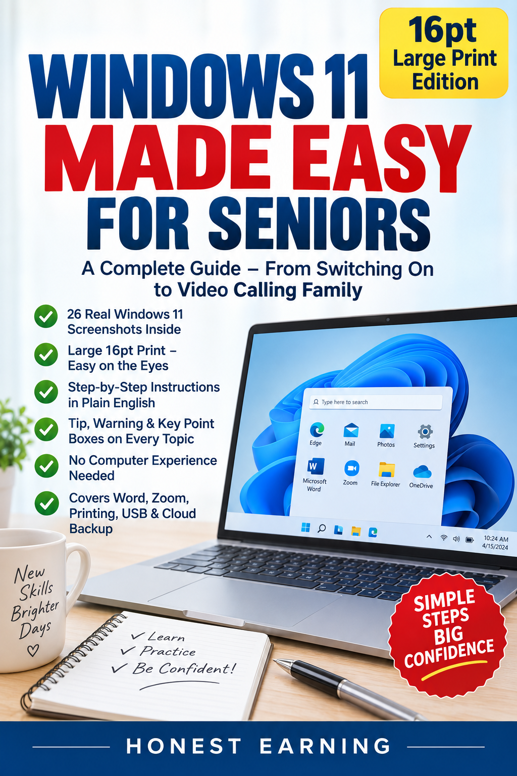 Windows 11 Made Easy for Seniors – 16pt Large Print Edition 1 Windows 11 Made Easy for Seniors